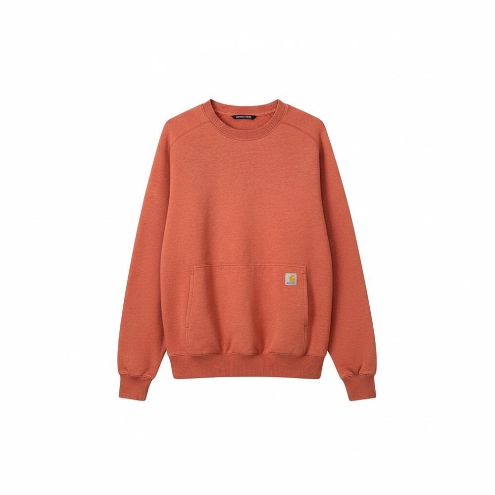 Carhartt Men’s Crewneck Sweatshirt - Rust Orange - Size Medium